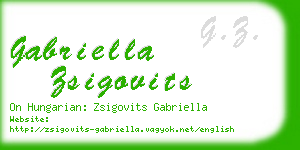 gabriella zsigovits business card